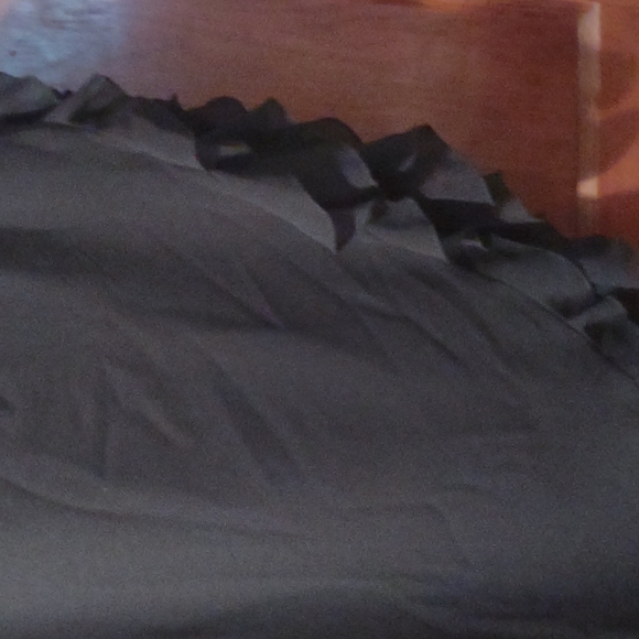 JS Collections asymmetrical maxi skirt ruffled side slit Sz 10 vintage sexy - Picture 3 of 8